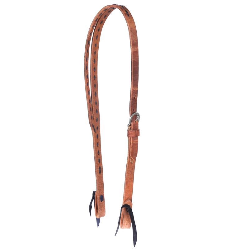 Split Ear Navy Buckstitch Headstall