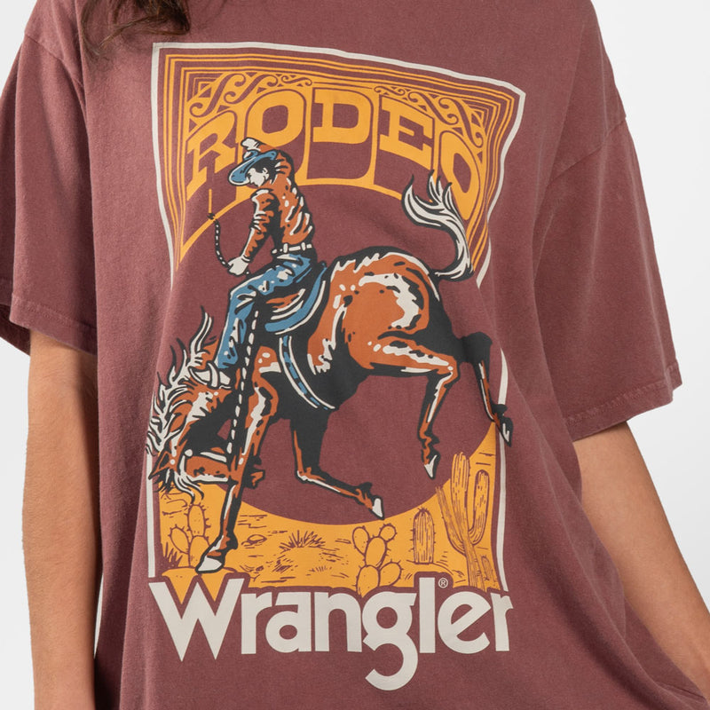 Wrangler Womens Wild Ginger Retro Oversized Short Sleeve Shirt