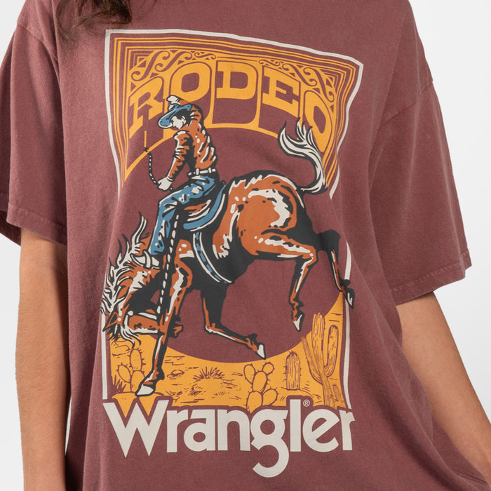 Wrangler Womens Wild Ginger Retro Oversized Short Sleeve Shirt