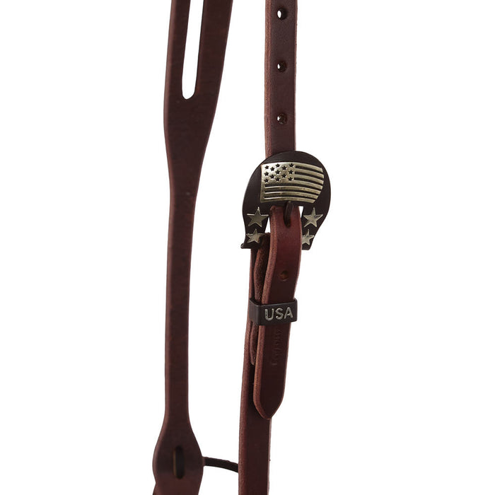 Cowperson Tack Slot Ear Headstall with B293 Buckle