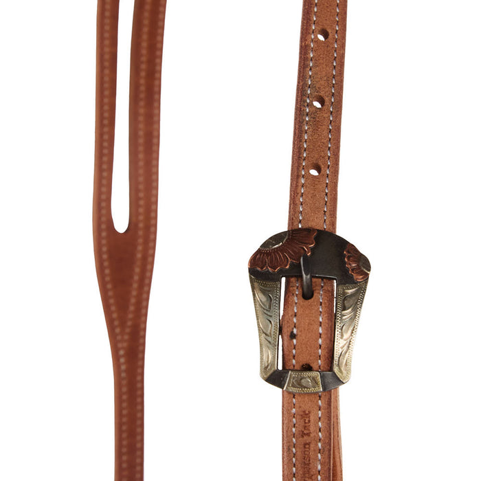 Cowperson Tack Roughout Slot Ear Headstall with CB18 Buckle