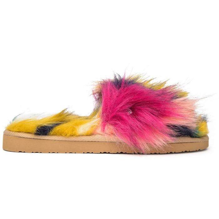 Minnetonka Women's Lolo Faux Fur Slide Slipper