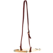 Turquoise Lace Rawhide Covered Single Rope Noseband