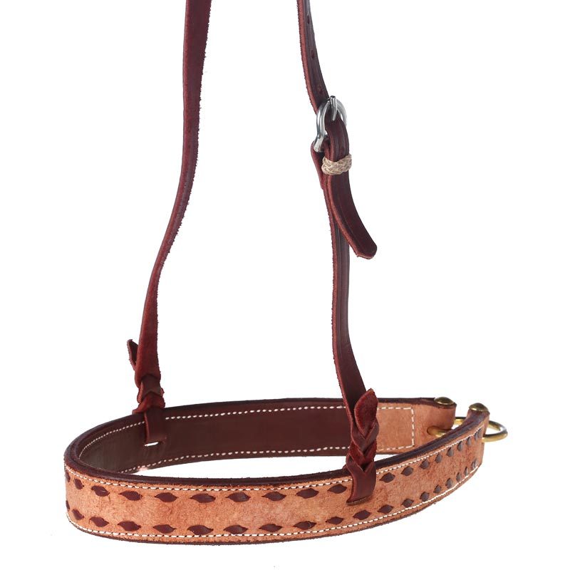 Roughout Noseband with Latigo Buckstitching