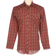 Mens Sport Western Plaid Snap