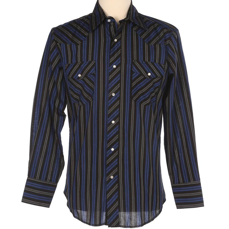 Mens Sport Western Stripe Snap