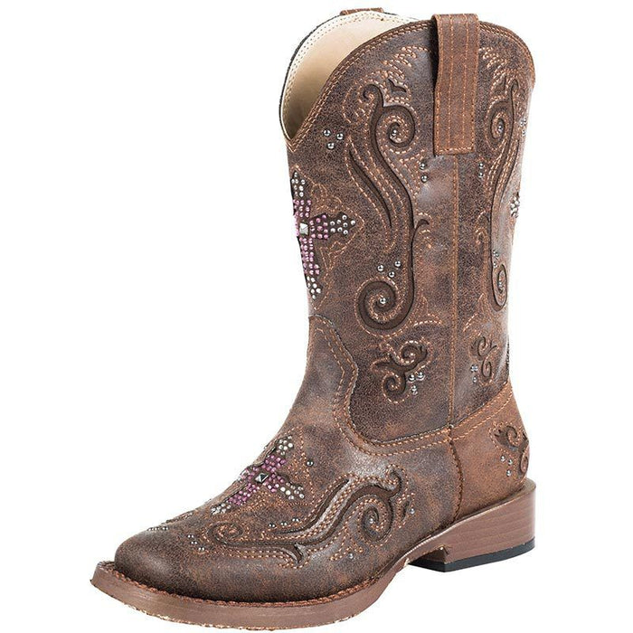 Kids Brown Faith Bling Boot