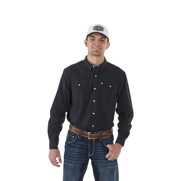 Sand Hill Ranch Men's Charcoal Grey Core Long Sleeve Snap Shirt
