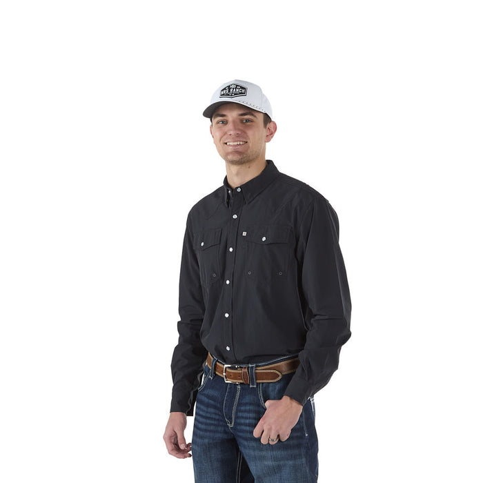 Sand Hill Ranch Men's Charcoal Grey Core Long Sleeve Snap Shirt