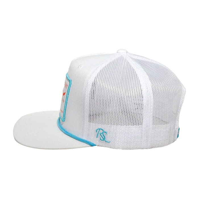 Ropesmart Teal Death Valley Patch White Trucker Cap