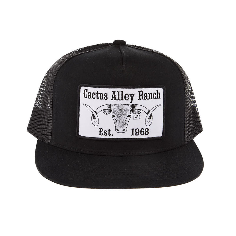 Cactus Alley Hat Co The Big Curl Black Cap