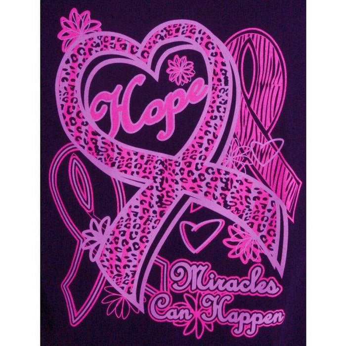 Girly Threads Women's Miracles Happen Black Tee