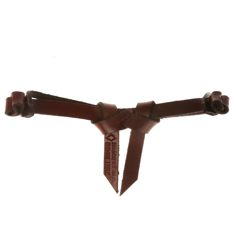 Leather Crossover Tie Curb Strap