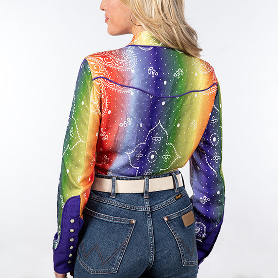 Wrangler Lainey Wilson Rainbow Bandana Top