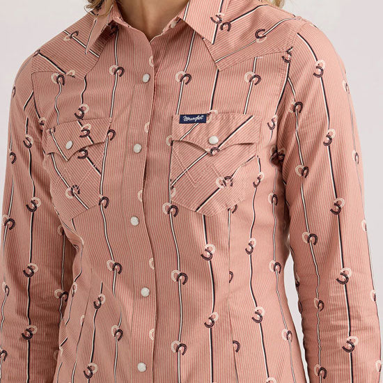 Wrangler Retro Mauve Horseshoe Top