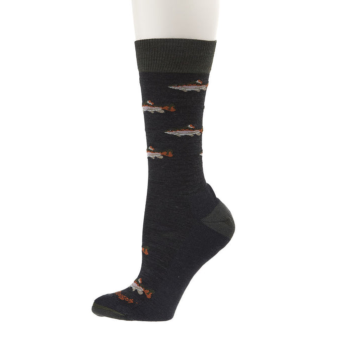 Darn Tough Men's Charcoal Spey Fly Lifestyle Crew Sock