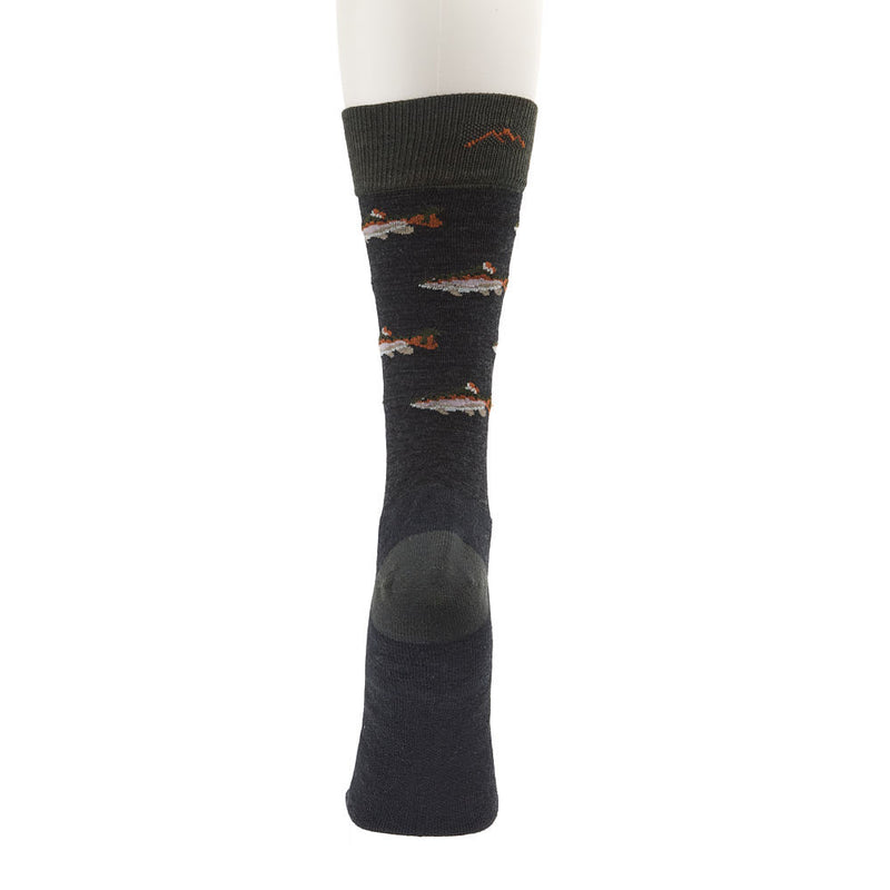 Darn Tough Men's Charcoal Spey Fly Lifestyle Crew Sock