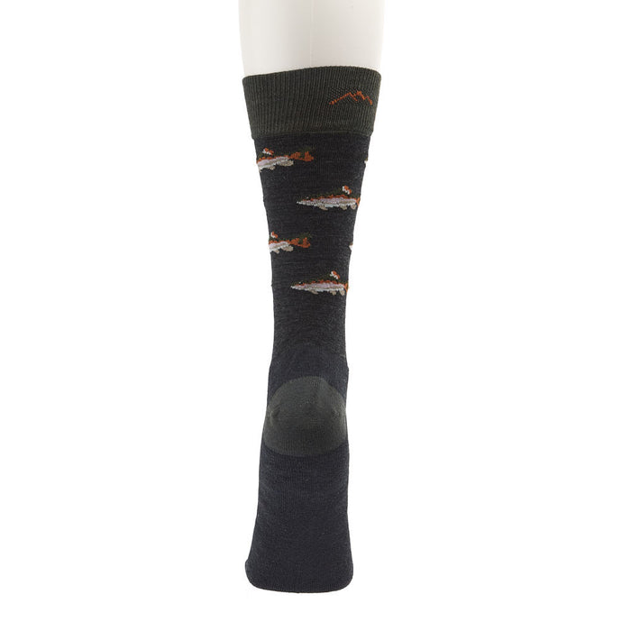 Darn Tough Men's Charcoal Spey Fly Lifestyle Crew Sock