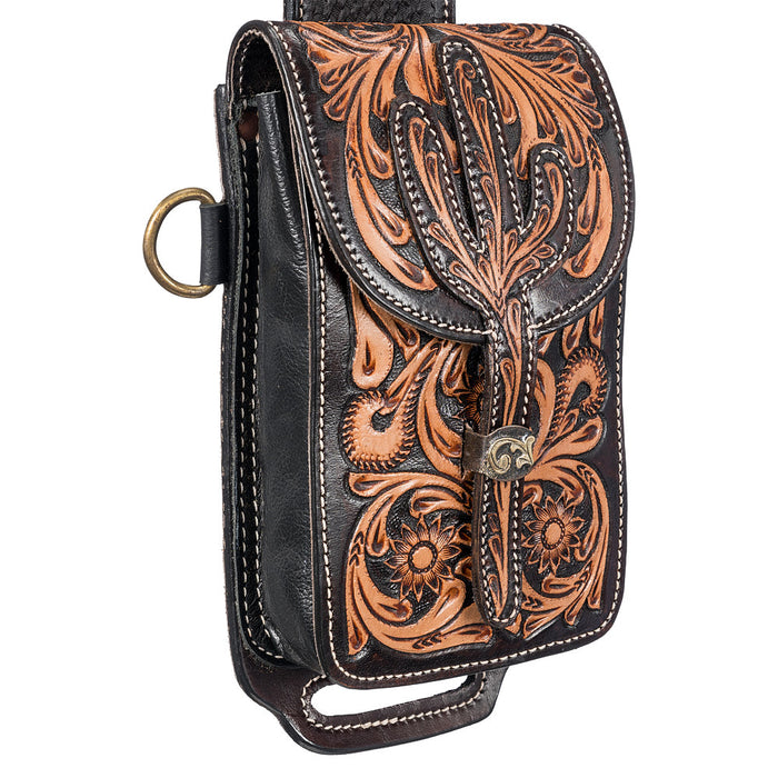 Tough 1 Tooled Leather Rear Cinch Bag