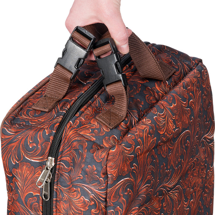 Tough 1 Tooled Leather Carved Double Sided Padded Halter Bag