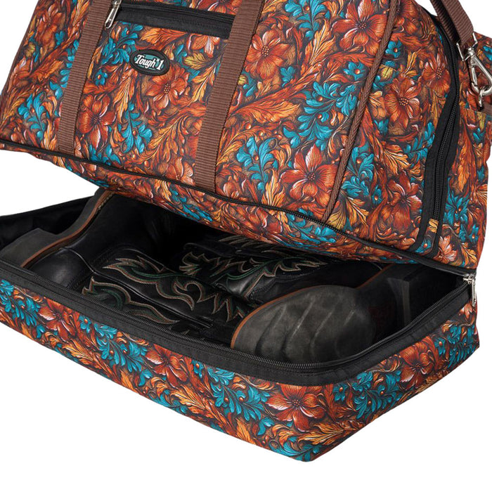 Tough 1 Teal Carved Duffle Bag