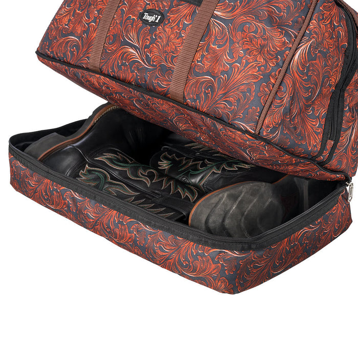Tough 1 Tooled Leather Duffle Bag