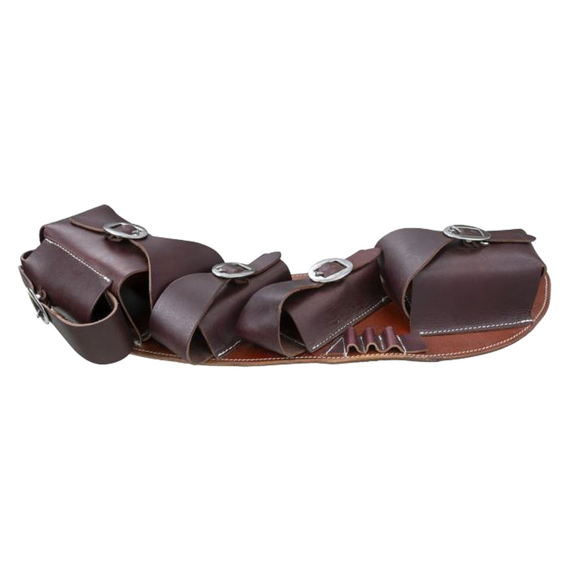 Tough 1 Silver Royal Leather Medicine Cantle Saddle Bag