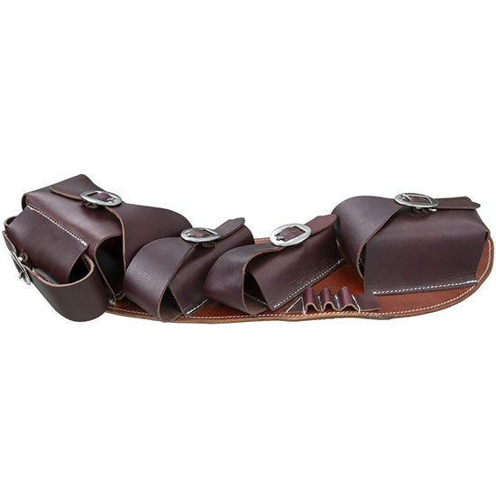 Tough 1 Silver Royal Leather Medicine Cantle Saddle Bag