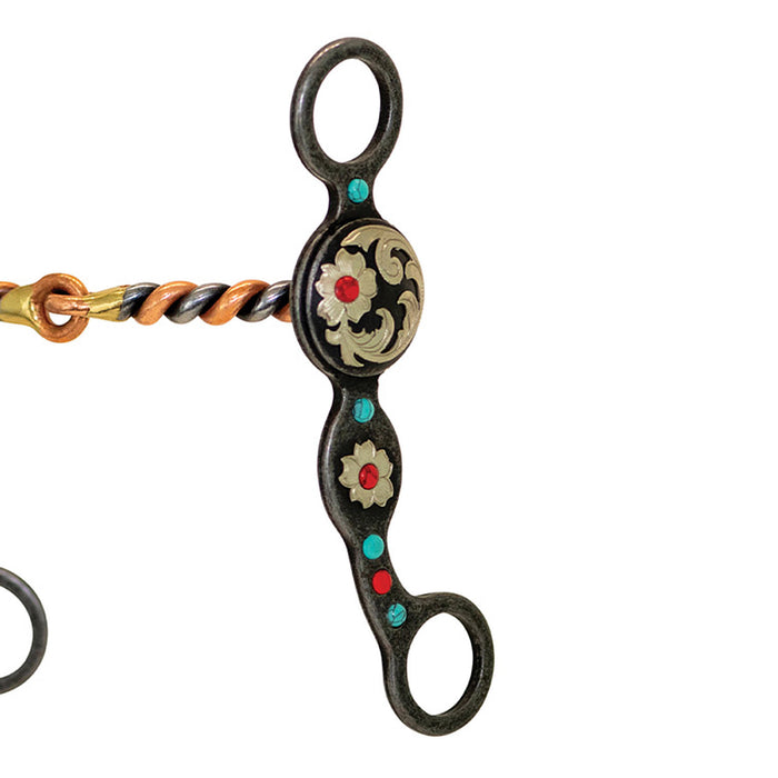 Cowboy Tack Southwest Copper Twisted Snaffle Floral