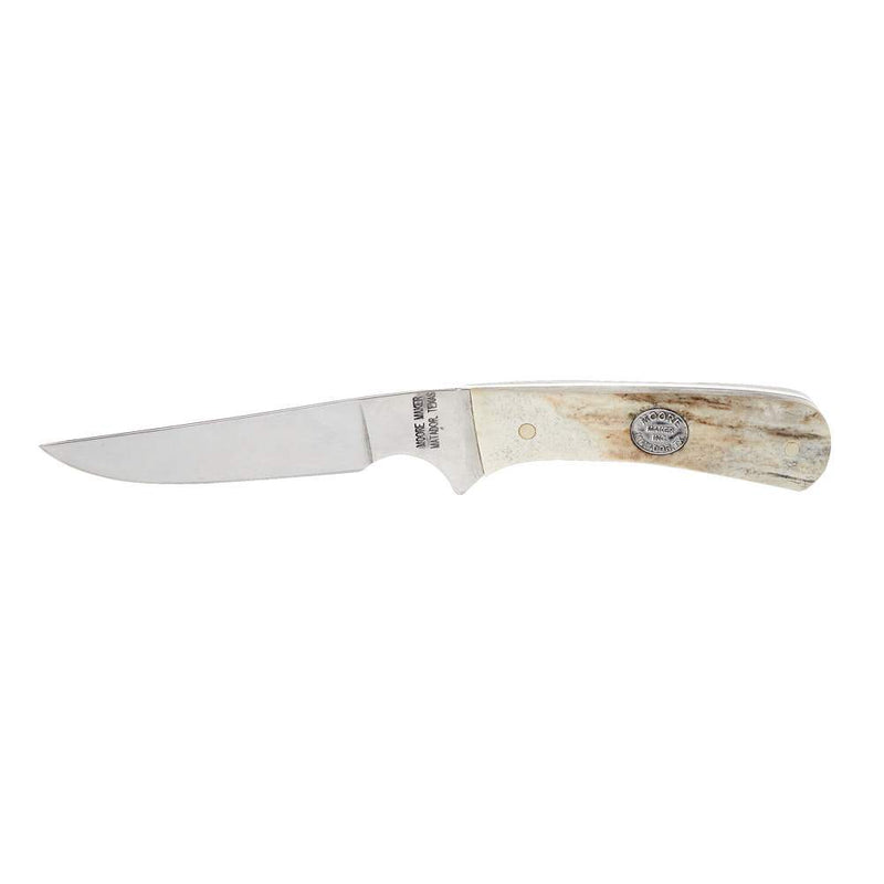Moore Maker Hunter Whitetail Antler Knife w/Sheath 6100W