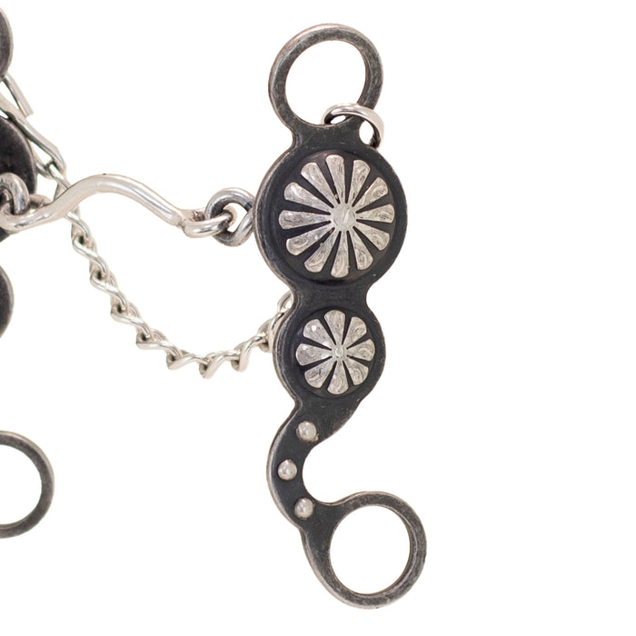 Cowboy Tack Nellie Miller Double Concho Low Ported Chain Shank Bit