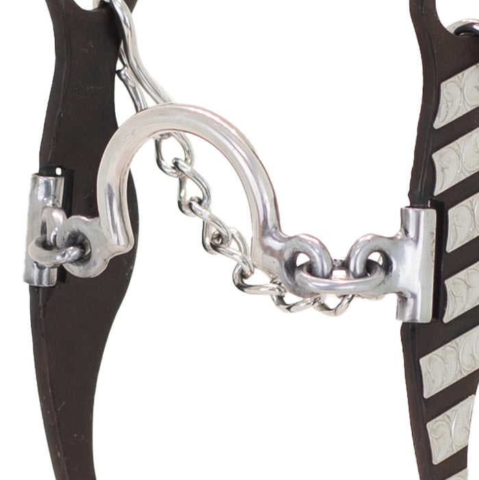 Cowboy Tack Tyler Magnus Bit Fanny Cheek Ported Chain Shank Bit