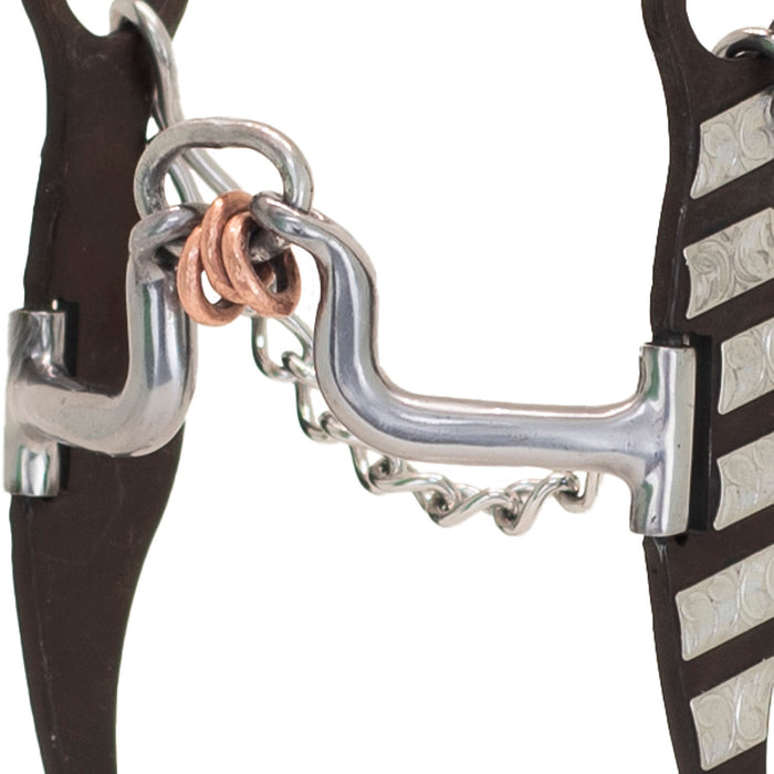 Cowboy Tack Tyler Magnus Ported Link Fanny Cheek Long Shank Bit