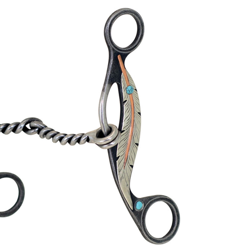 Cowboy Tack Feather Twisted Snaffle Gag Bit
