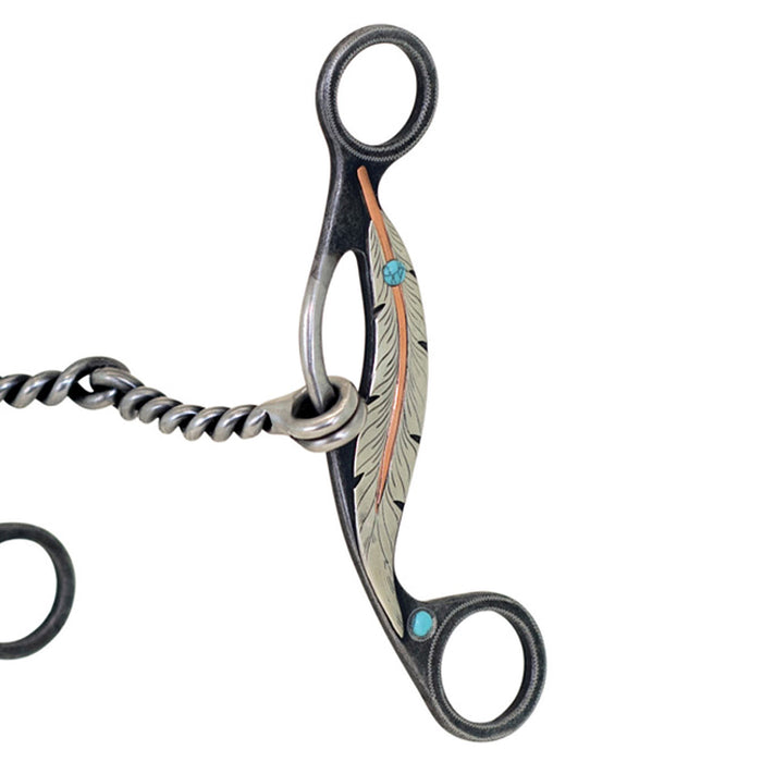 Cowboy Tack Feather Twisted Snaffle Gag Bit