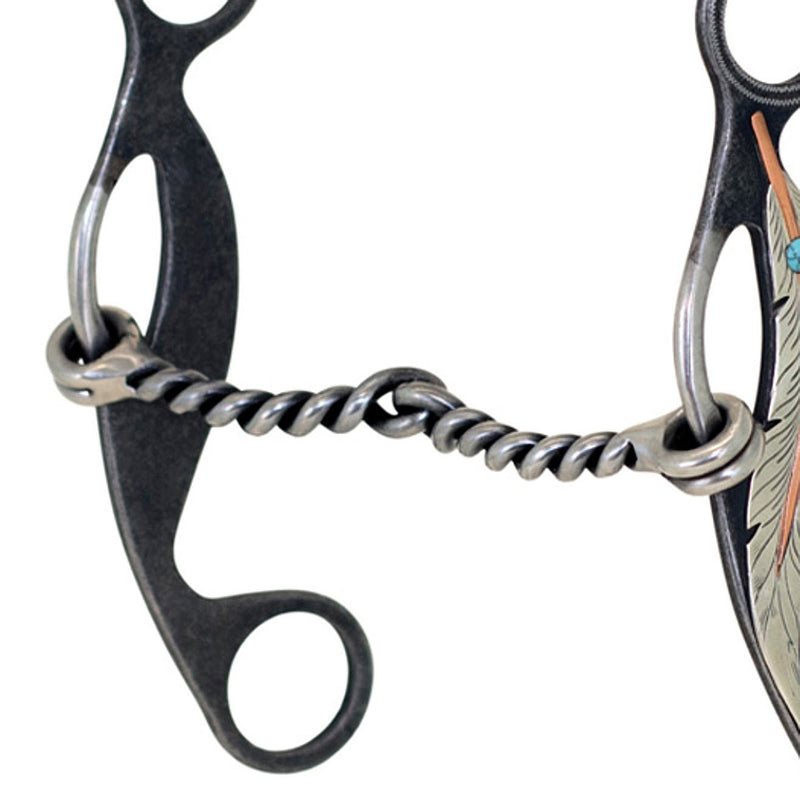 Cowboy Tack Feather Twisted Snaffle Gag Bit