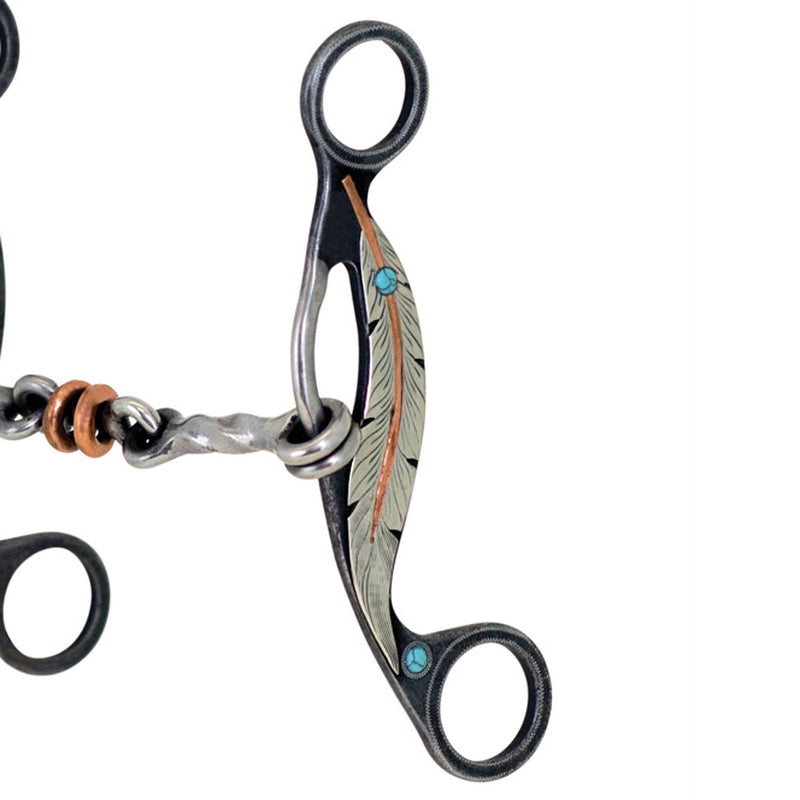 Cowboy Tack Feather Dogbone Gag Bit
