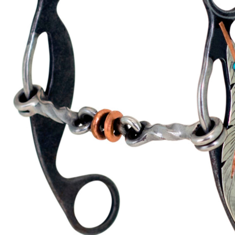 Cowboy Tack Feather Dogbone Gag Bit
