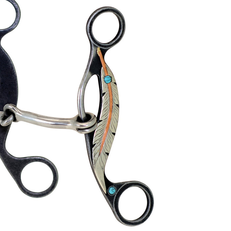 Cowboy Tack Feather Smooth Snaffle Gag Bit