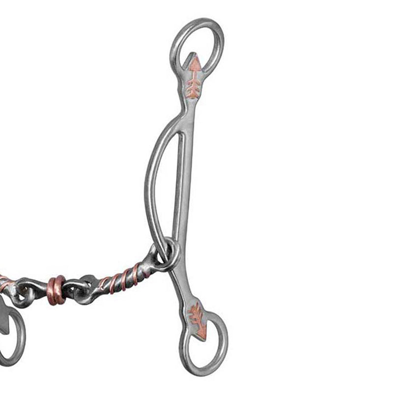 Cowboy Tack Emilie Veillette Winner Twisted Wire Copper Dog Bone Reverse Gag Bit