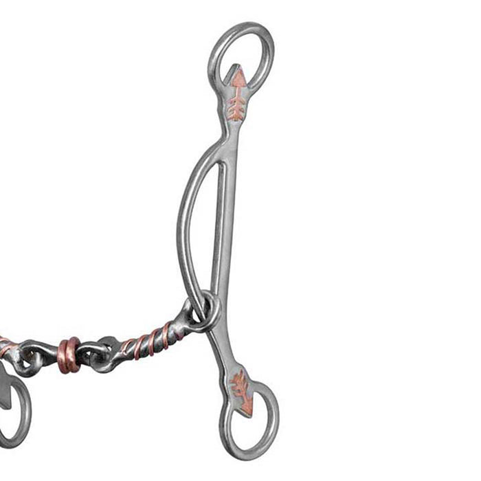 Cowboy Tack Emilie Veillette Winner Twisted Wire Copper Dog Bone Reverse Gag Bit
