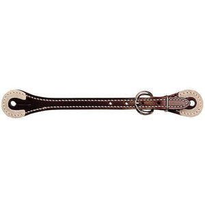 Weaver Leather Spur Straps With Rawhide Corners - Hermann Oak Russet Harness Leather