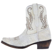 Ferrini Womens Molly White Round Toe 8 In Top Bootie