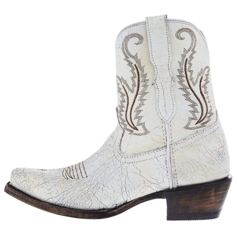 Ferrini Womens Molly White Round Toe 8 In Top Bootie