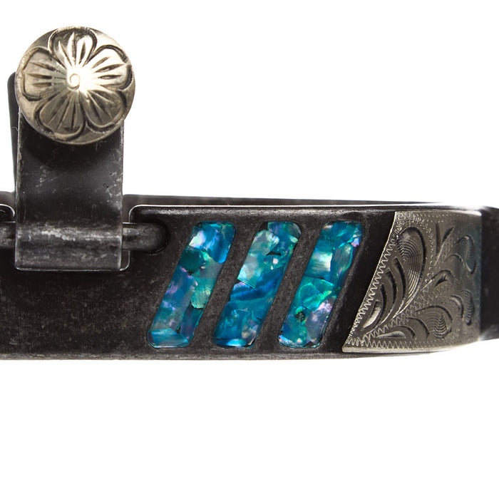 Cowboy Tack Turquoise 3/4 Inch Band Ladies Spurs