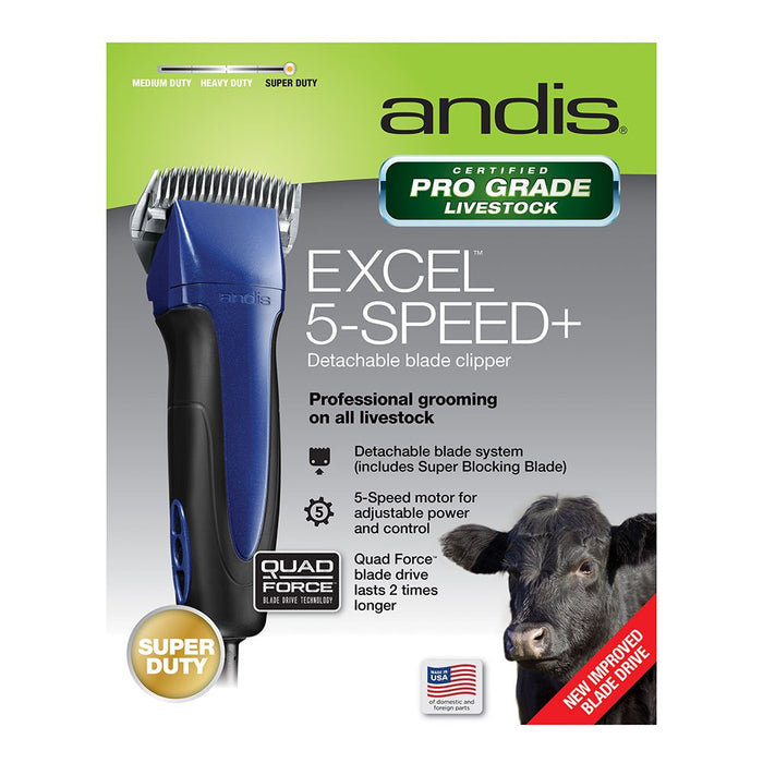 Andis Clipper Excel 5-Speed Clipper with Super Blocking Blade