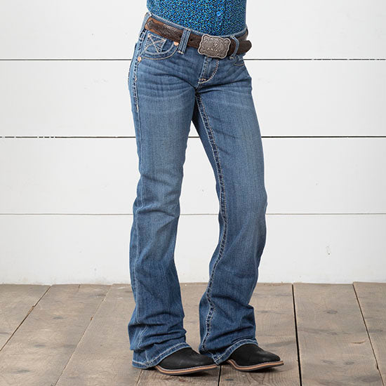 Ariat Girls Real Bootcut Whipstitch Jeans