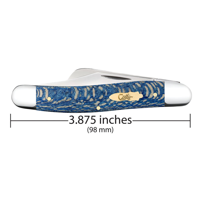 Case Knives Smooth Blue Sycamore Wood Stockman Knife