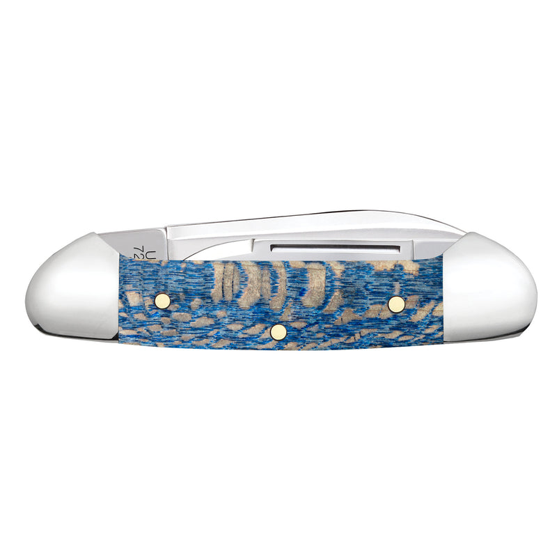 Case Knives Smooth Blue Sycamore Wood Baby Butterbean Knife