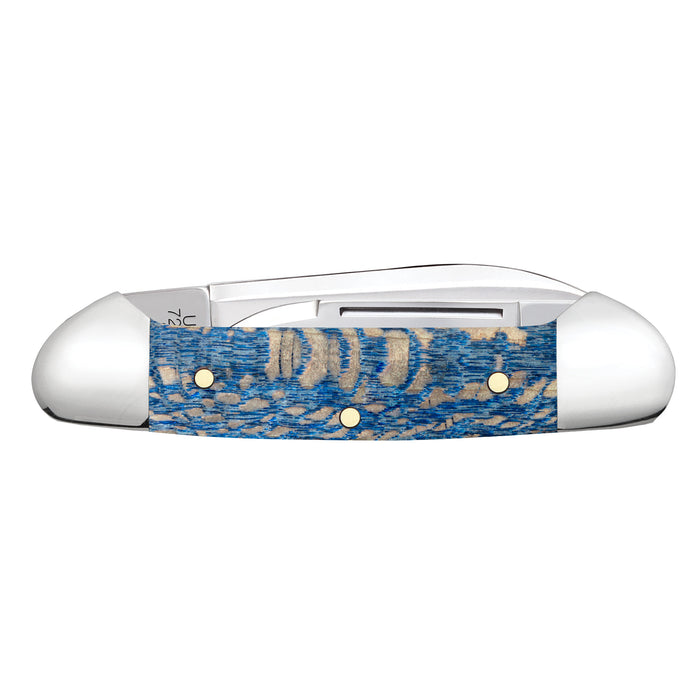 Case Knives Smooth Blue Sycamore Wood Baby Butterbean Knife